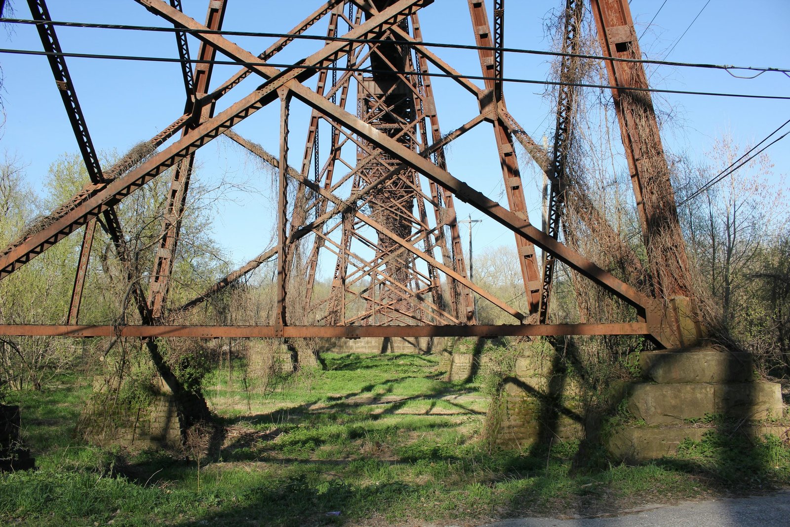 Looking east underneath bridge from span #28